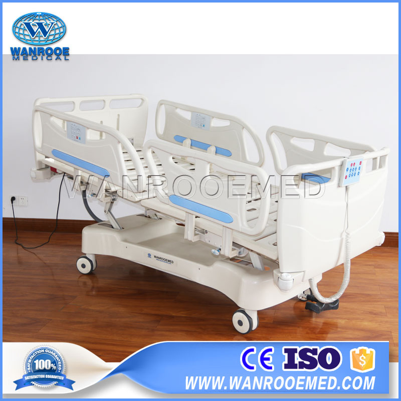 Medical ABS 5-Function ICU Electric Adjustable Hospital ICU Patient Care Bed with Remote Control