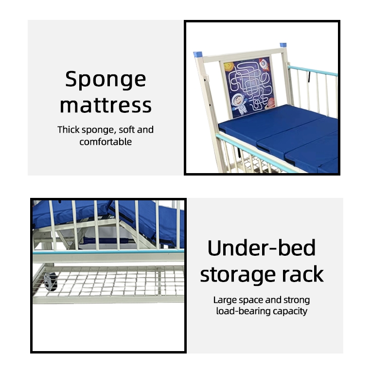 Color Can Choose Steel 2 Cranks 2 Function Adjustable Manual Hospital Children Pediatric Bed