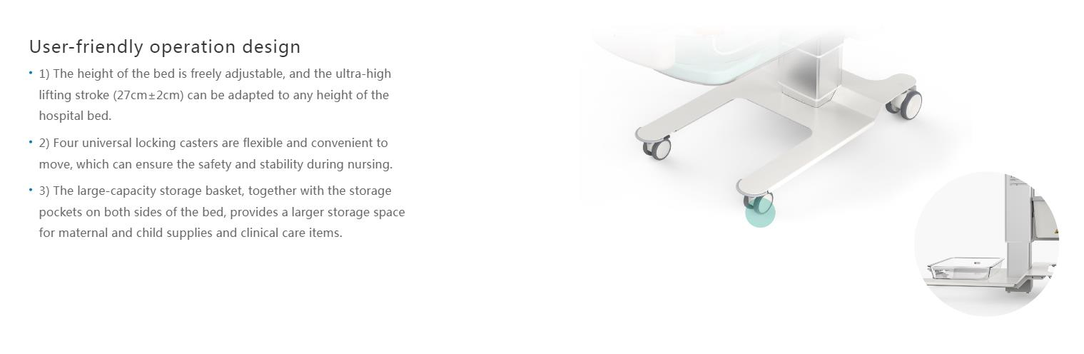 DAVID YC-200A Hospital Pediatric Bed Infant Bed Newborn Bed