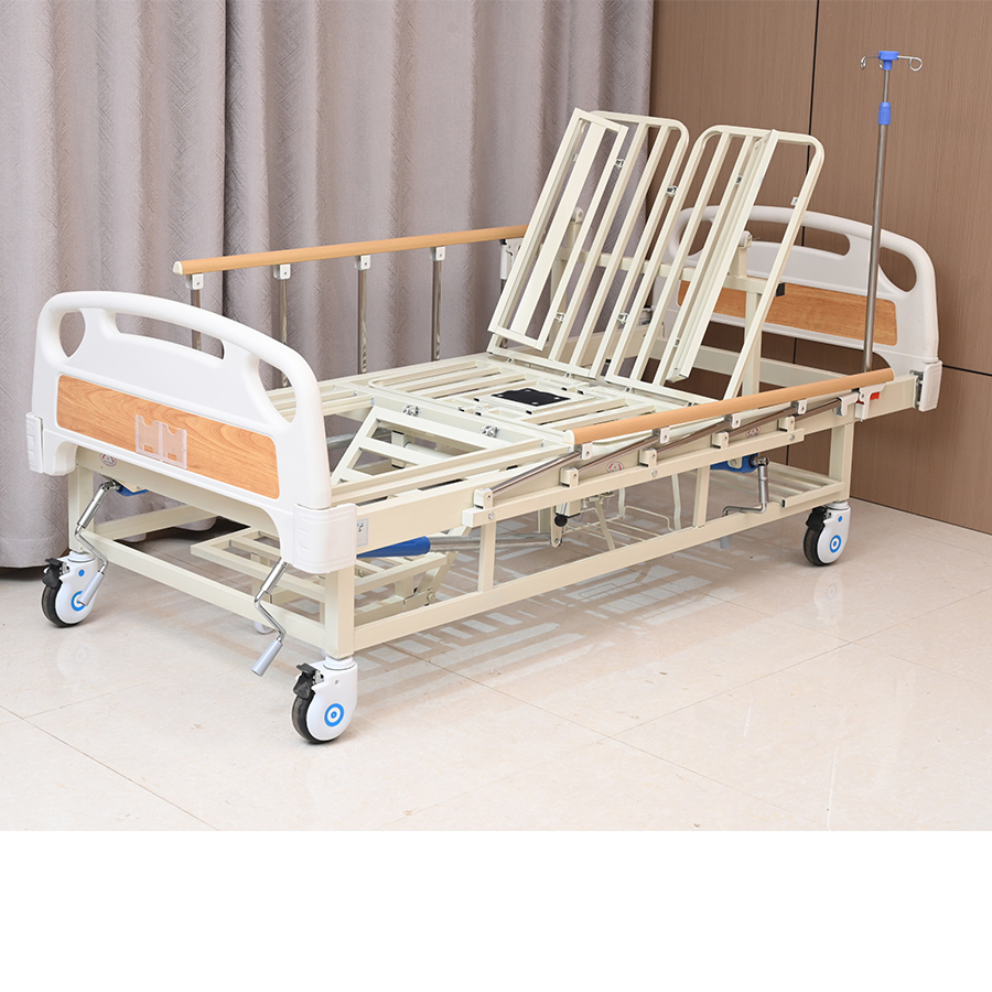 Zc04 Factory Folding Manual Home Care Bed/Hostial Multi-Function Nursing Bed Hospital