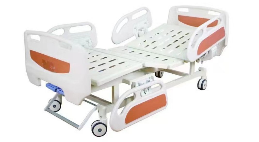 Manual Multi-Function Universal Nursing Bed (Hand table) Manual Medical ICU Bed Home Care Medical Patient Nursing Adjustable Bed