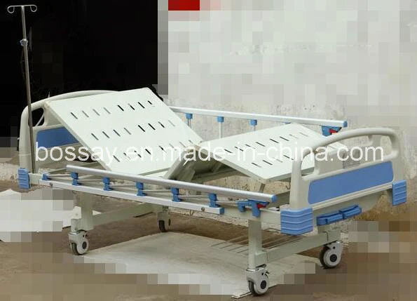 Medical Bed Manufacturer Two Crank Manual Hospital Bed (BS-828A)