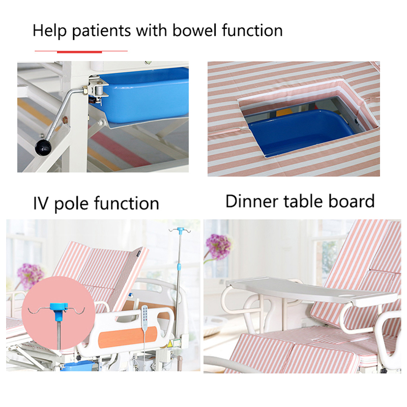 Factory Wholesale 5 Functions Electric Home Care Folding Five Function Nursing Bed