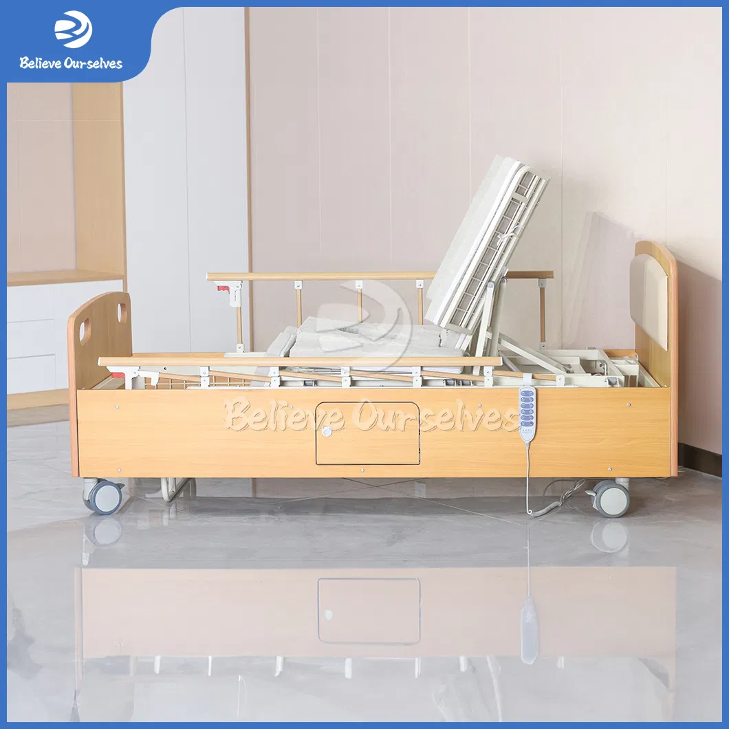 Dh03-1 Home Nursing Bed Wooden Electric Foldable Electric Nursing Bed