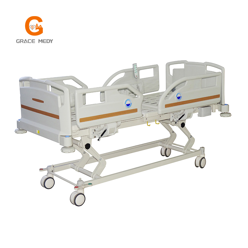 Hospital Equipment Suppliers Multi-Function ICU Electric Hydraulic 4 Side Rails 3 Function Medical Hospital Beds for Sale