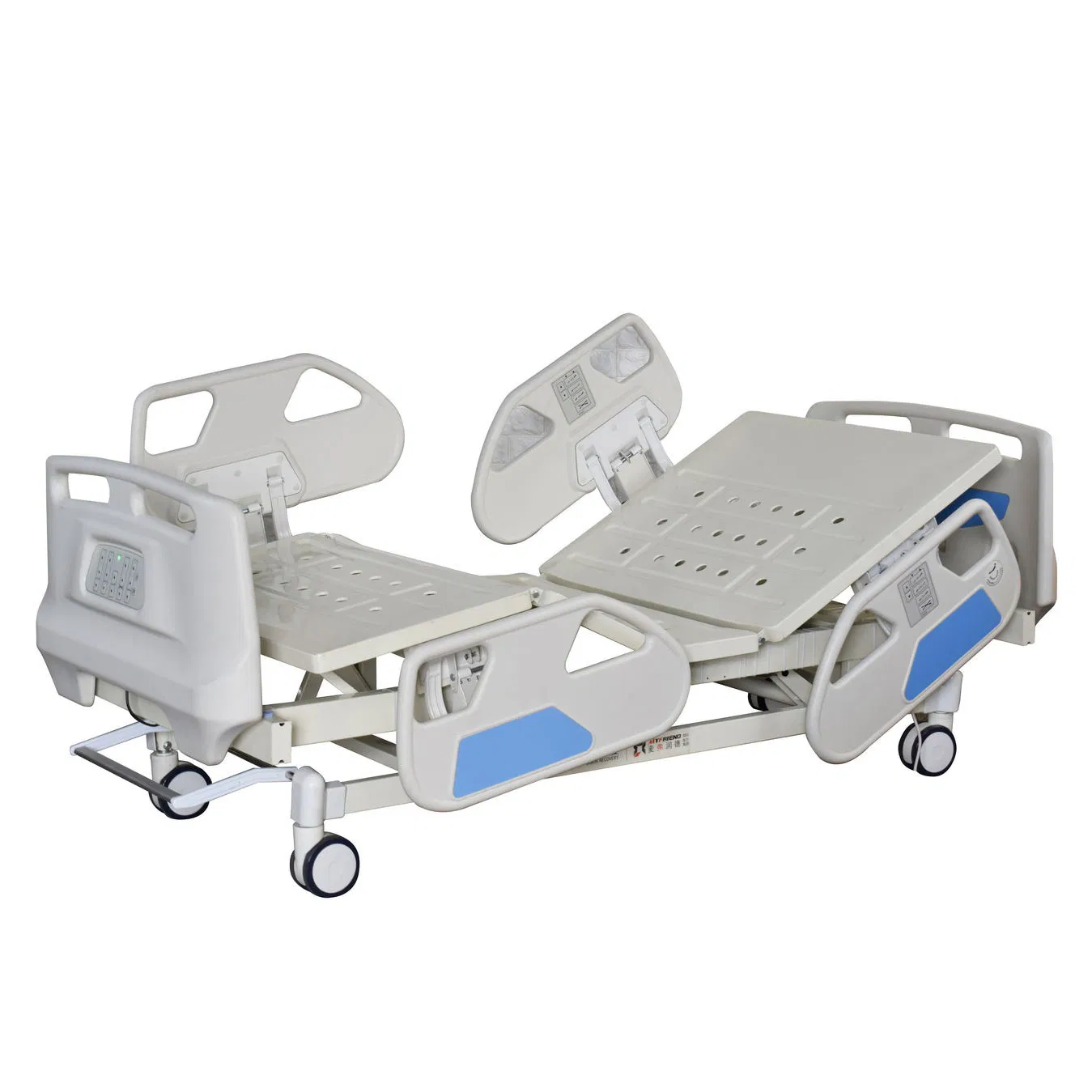 Rotational Multifunction ICU Hydraulic Folding Electric Hospital Bed 5 Functions Hospital Bed with Toilet for Elder