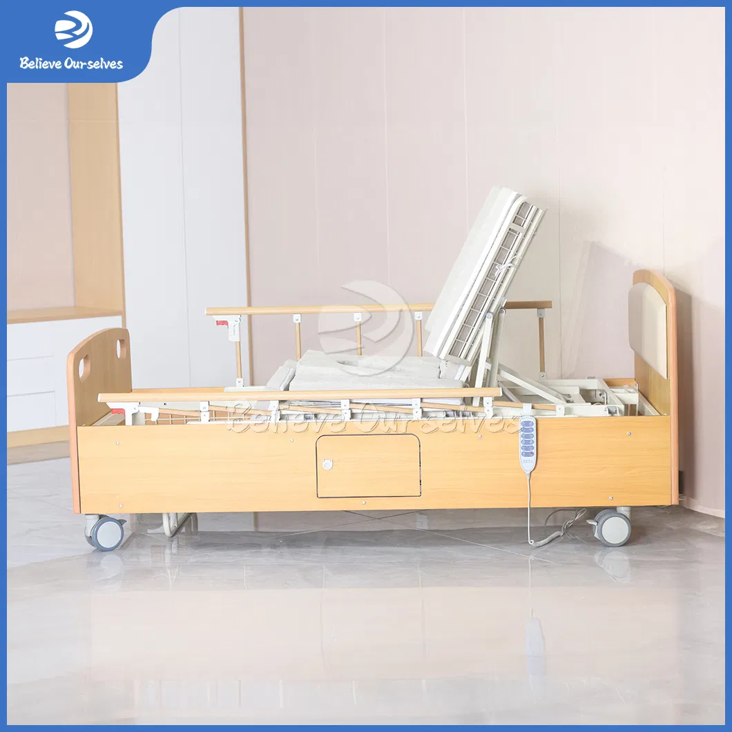 Dh03-1 Home Nursing Bed Wooden Electric Foldable Electric Nursing Bed
