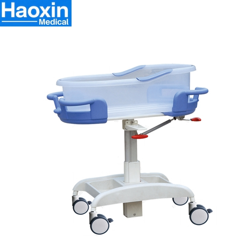 Infant Hospital Crib Plastic Babies Clinic Medical Bed Kids Cart Pediatric Bed with Castors Hospital Ward Cot Children Care Patient Nursing Newborn Bed