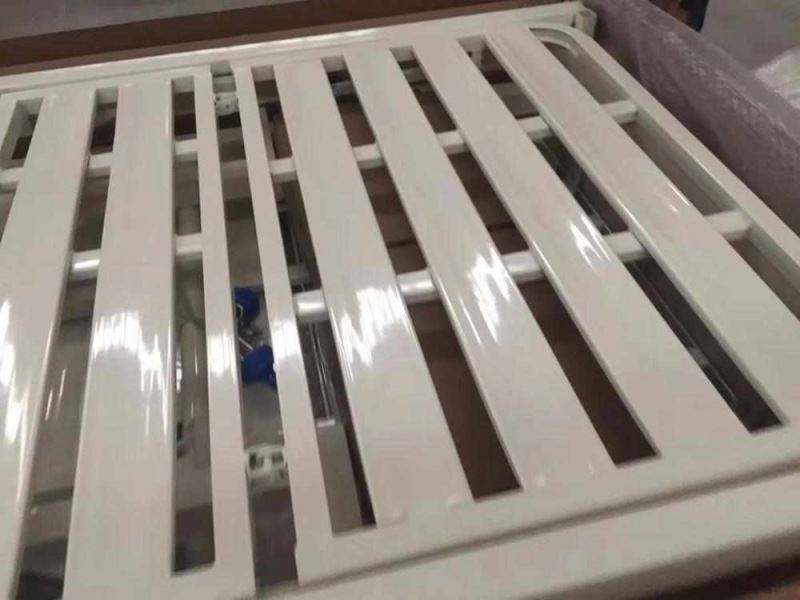 Medical Hospital Furniture ABS Two Crank Manual Hospital Patient Bed with Guardrail