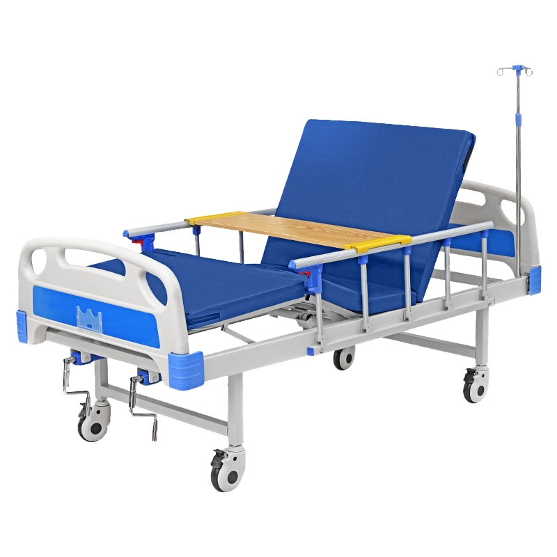 Manual 2 Crank Hospital Bed 2 Functional Medical Bed for Hospital Adjustable Function Nursing Home Care Bed for Patients