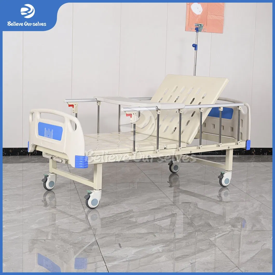 Huaren Low Price Medical Lab Equipment Distributor Foldable Manual Medical Bed China Hr-S23 Multifunction Hydraulic Adjustable Hospital Bed