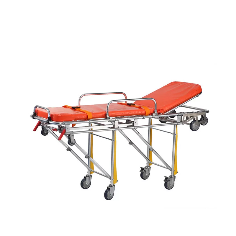 High Standard Modern Hospital Furniture Folding Conversion Adjustable Emergency Transfer Stretcher Trolley Ambulance Bed for Sale