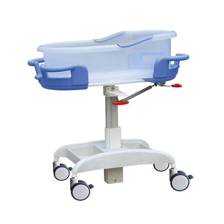 Infant Hospital Crib Plastic Babies Clinic Medical Bed Kids Cart Pediatric Bed with Castors Hospital Ward Cot Children Care Patient Nursing Newborn Bed
