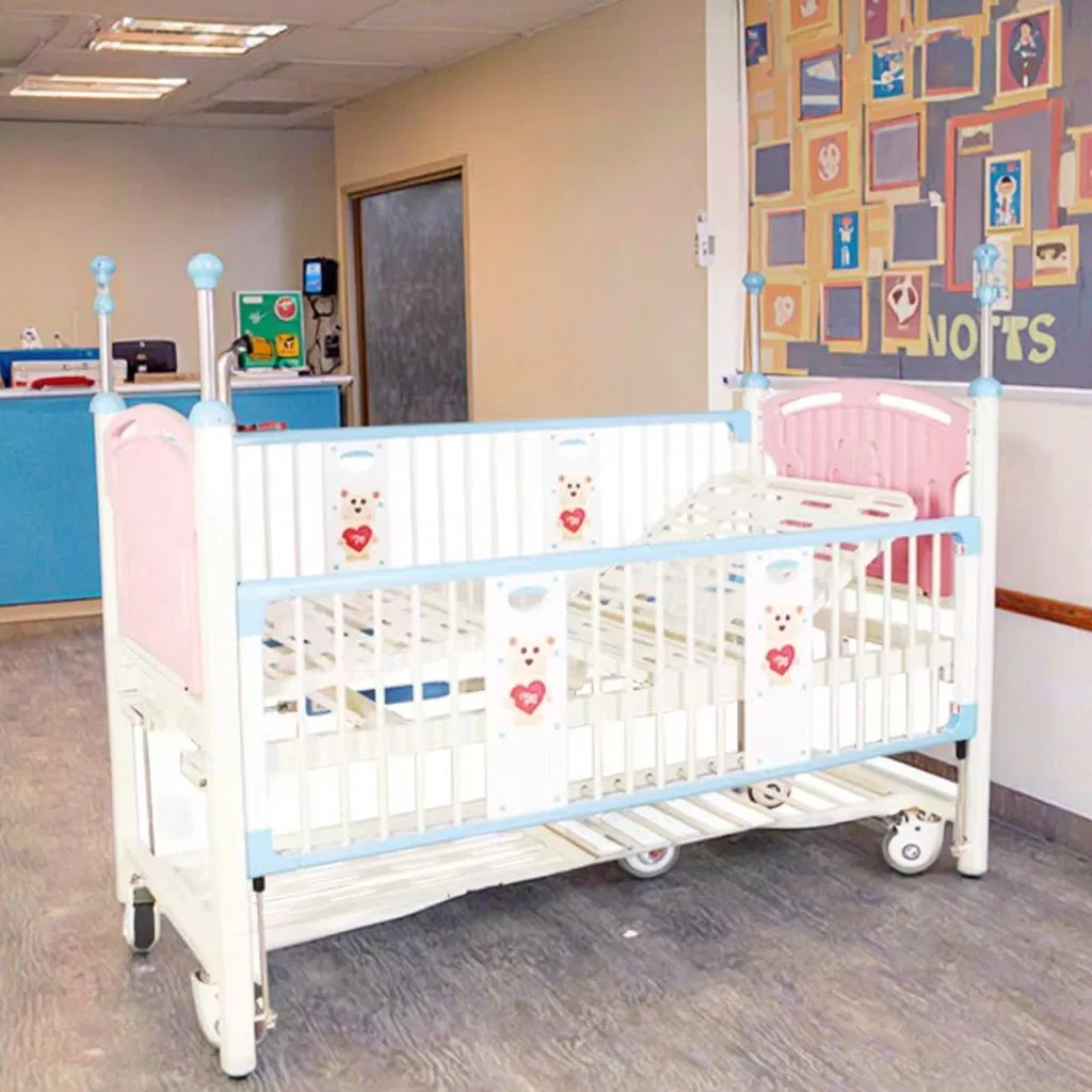 Hzk19 Medical Multifunctional Hospital Full Siderail Children Inpatient Pediatric Bed