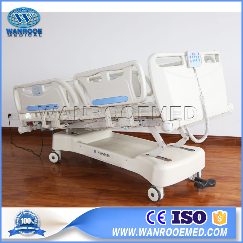 Medical ABS 5-Function ICU Electric Adjustable Hospital ICU Patient Care Bed with Remote Control