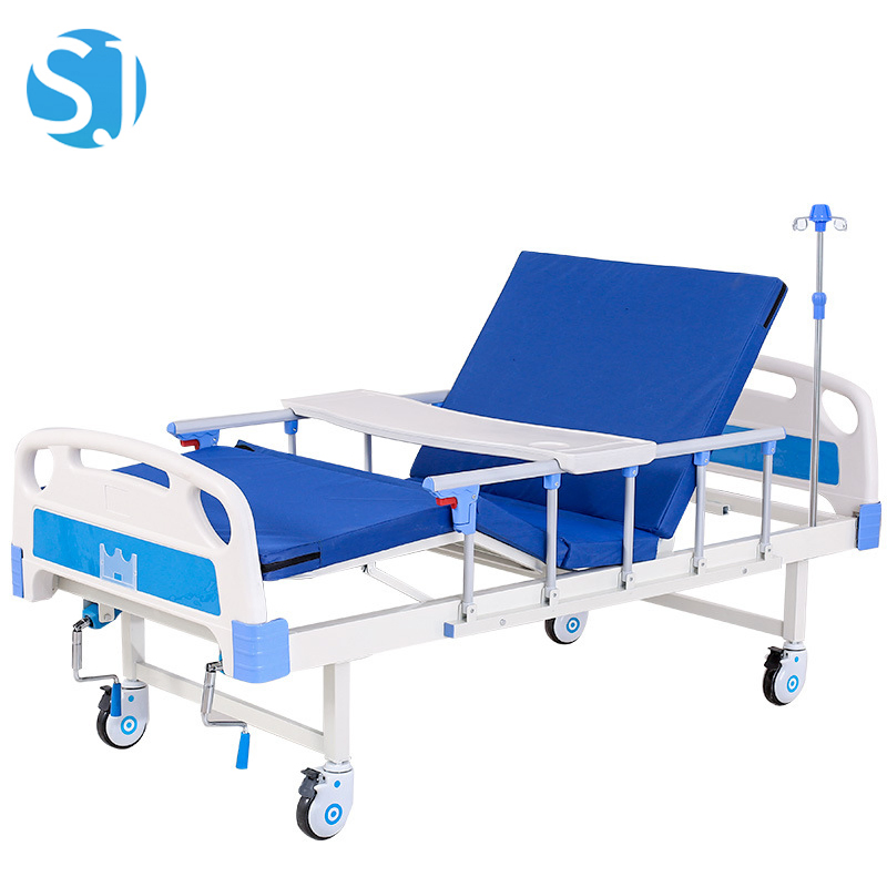 Hospital Furniture Clinic Patient Bed Two Function ICU Medical Nursing Care Bed Ward Bed Adjustable Hospital Bed