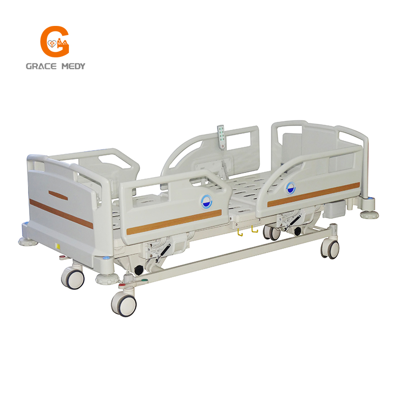 Hospital Equipment Suppliers Multi-Function ICU Electric Hydraulic 4 Side Rails 3 Function Medical Hospital Beds for Sale