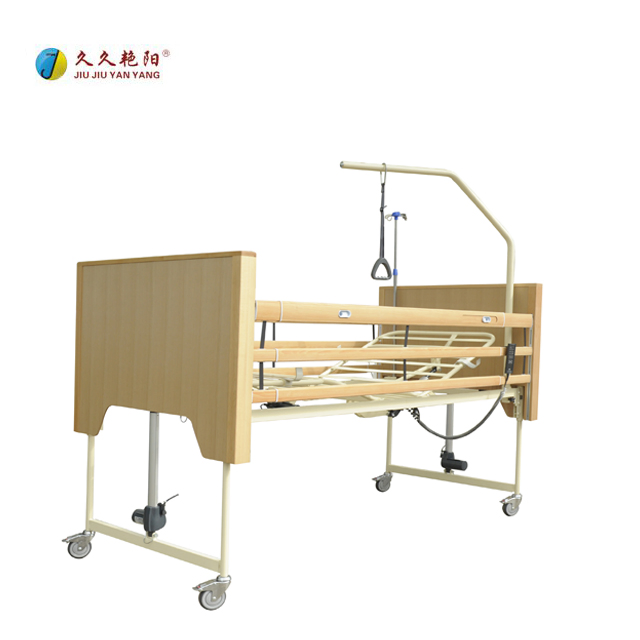 Home Eldealy Health Care Wooden Electric Foldable Medical Hospital Nursing Bed