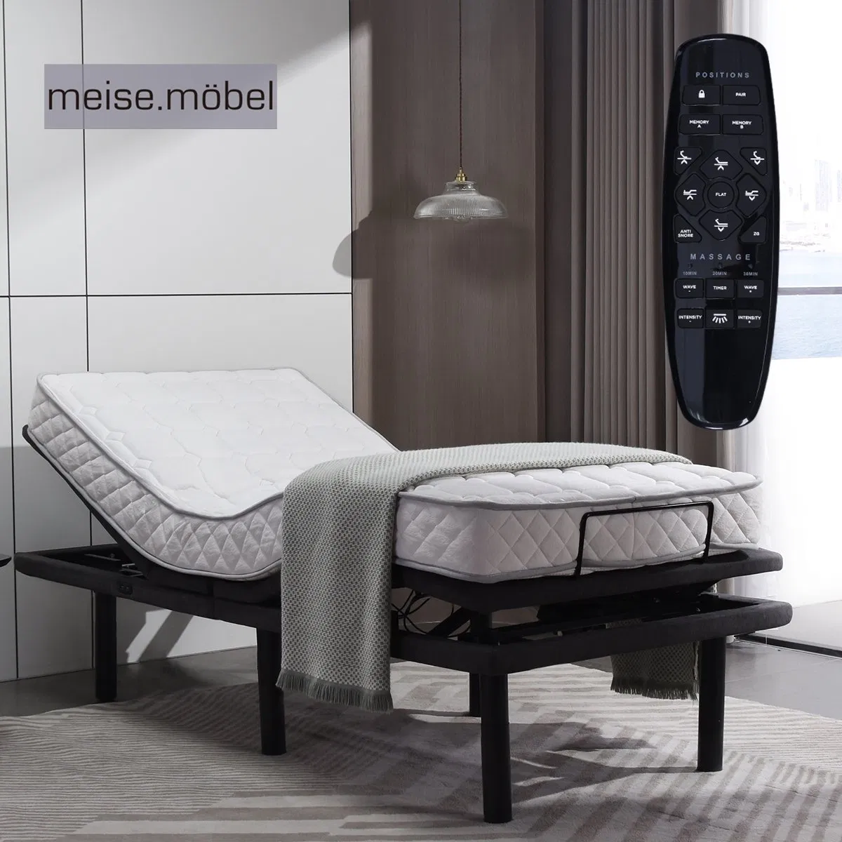 Adjustasleep Remote Control Smart Adjustable Bed Frame with Anti-Snore