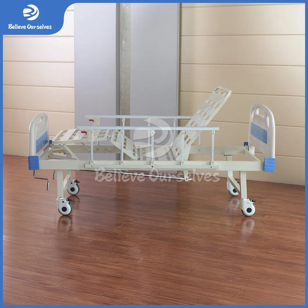 Huaren Medical Chair Hospital Furniture Distributor Manual 2 Function Hospital Bed China C-Type Board Ordinary Headboard Two Cranks Manual Bed