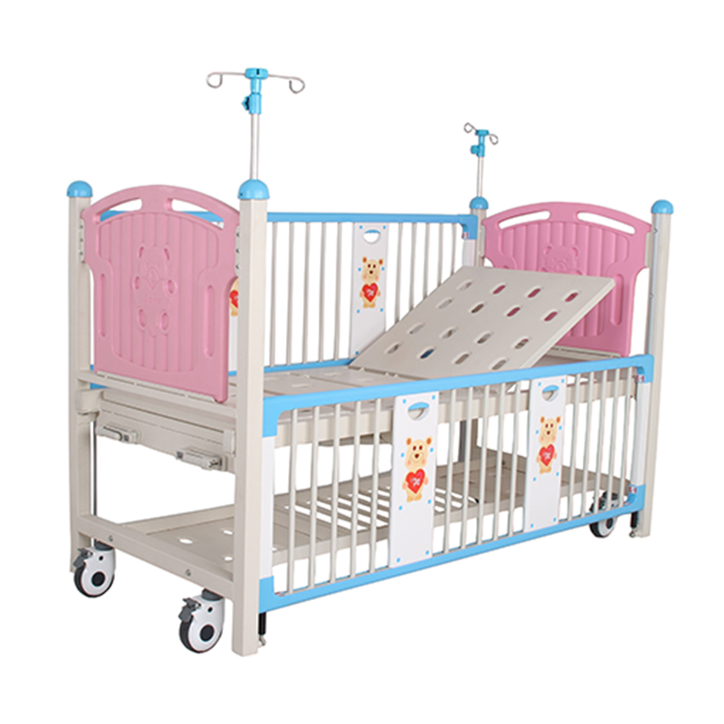 Child Hospital Bed 2 Double Cranks Two Function Pediatric Medical Equipment Bed for Hospital Care