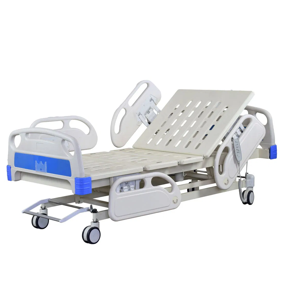 Rotational Multifunction ICU Hydraulic Folding Electric Hospital Bed 5 Functions Hospital Bed with Toilet for Elder