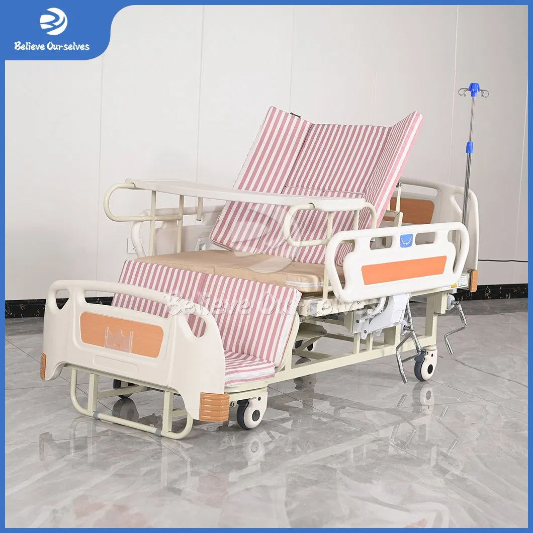Huaren Steel Hospital Furniture China Fabricators C05s-1 Electric Home Nursing Bed CE ISO Height Adjustable Home Care Nursing Beds for Home