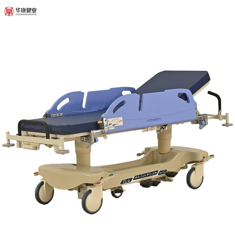 Electric Hospital Patient Transfer Emergency Trolley Folding Stretcher Bed