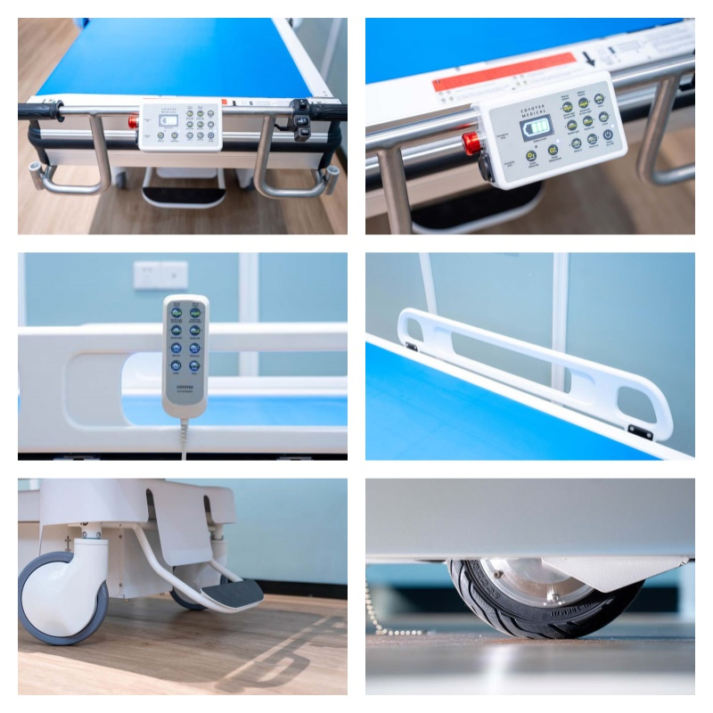 Hospital Emergency Electric Patient Transport Trolley Patient Ambulance Transfer Stretcher Bed