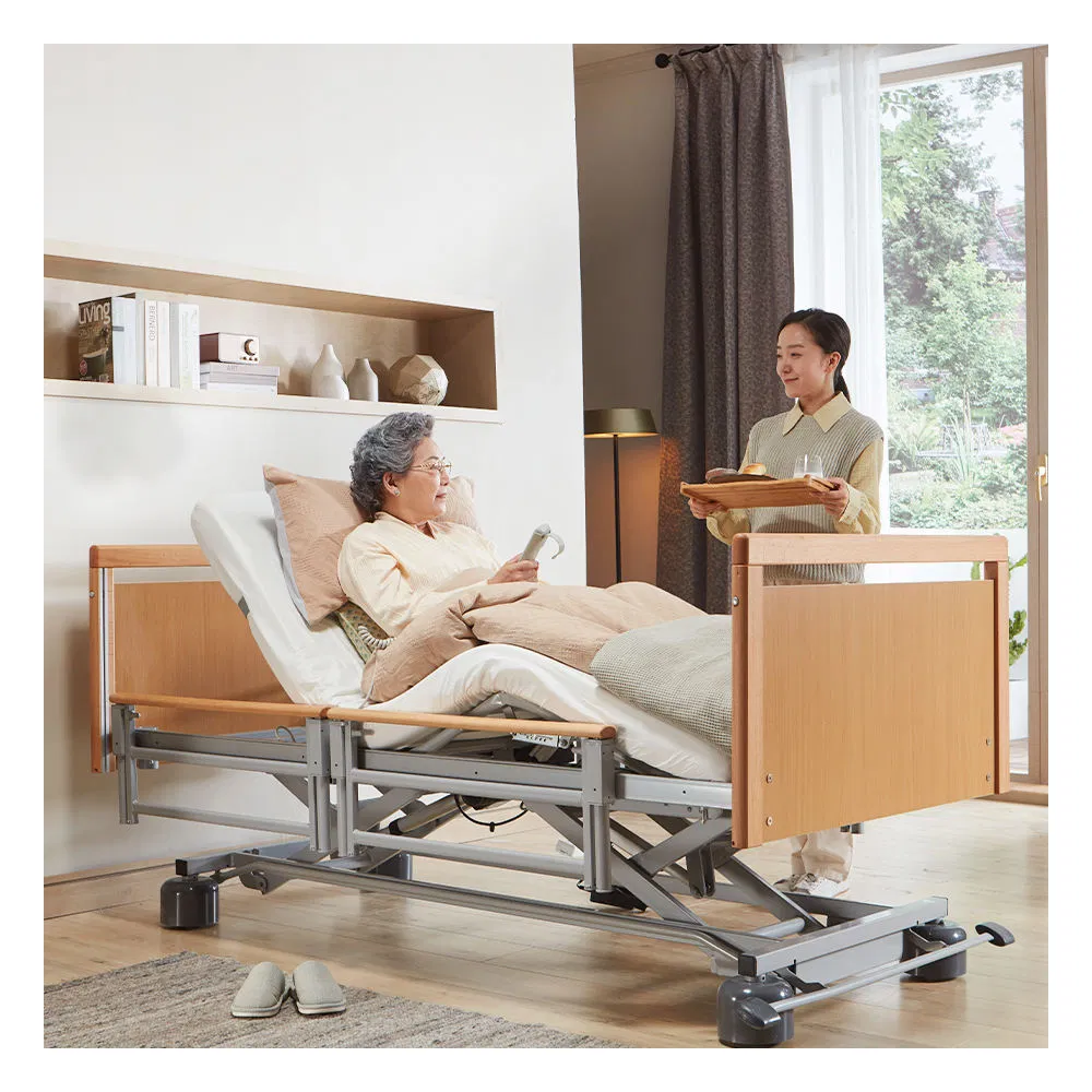 Heavy Duty Manual Nursing Bed for Bariatric Patients with Steel Panel