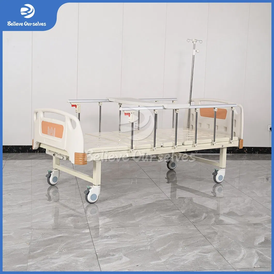 Huaren Low Price Medical Lab Equipment Distributor Foldable Manual Medical Bed China Hr-S23 Multifunction Hydraulic Adjustable Hospital Bed