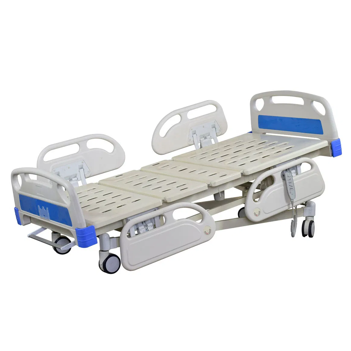 Rotational Multifunction ICU Hydraulic Folding Electric Hospital Bed 5 Functions Hospital Bed with Toilet for Elder