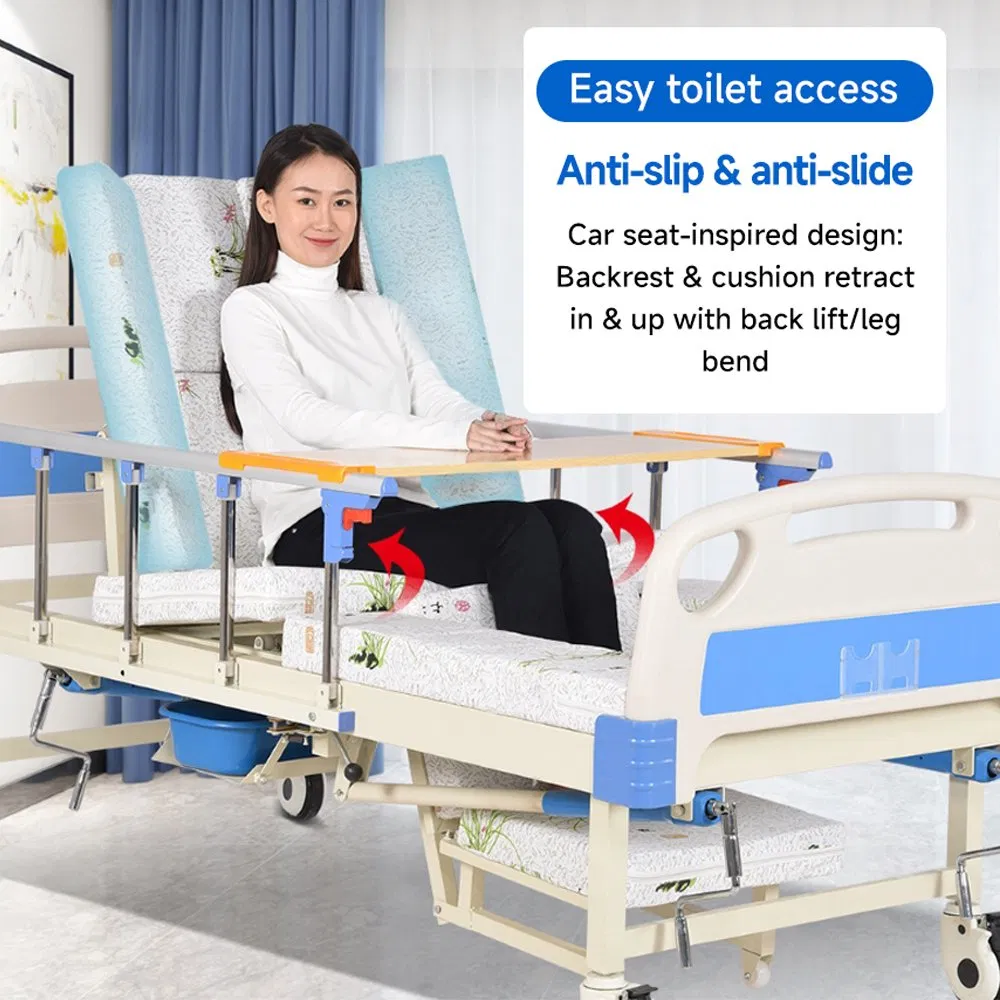 Hospital Automatic Folding Electric Adjustable Home Nursing Profiling Care Bed for Elderly Patients Physical Therapy