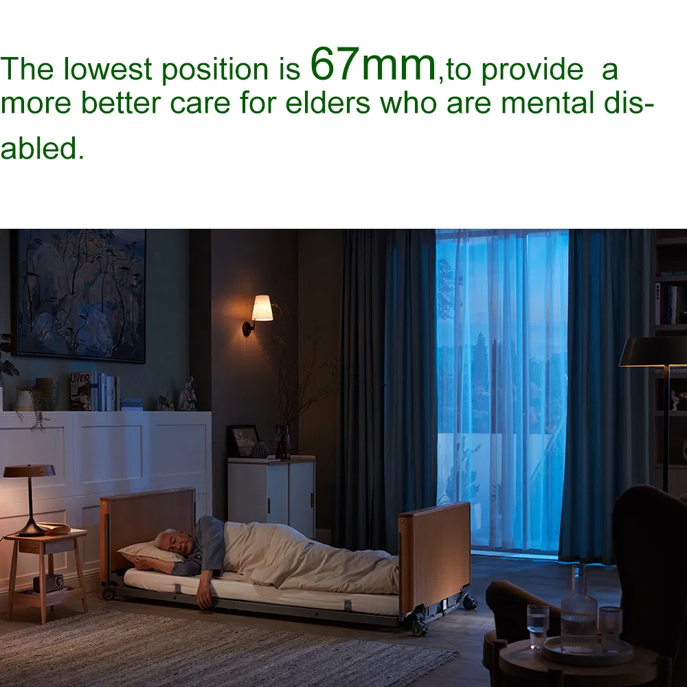 Tecforcare 67mm-640mm Home Care Bed for The Elderly Bedroom Set Medical Bed Hospital Furniture Old People Electric Bed