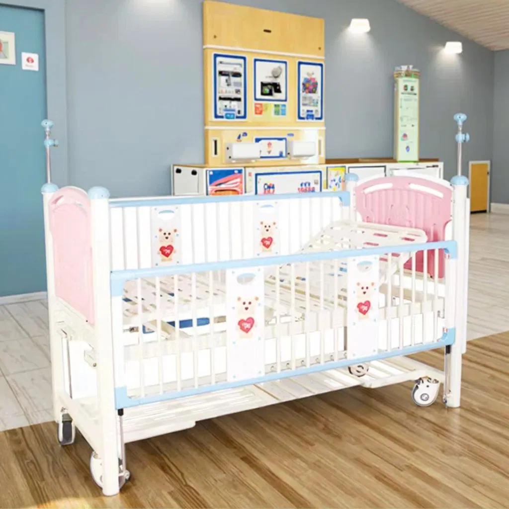 Hzk19 Medical Multifunctional Hospital Full Siderail Children Inpatient Pediatric Bed