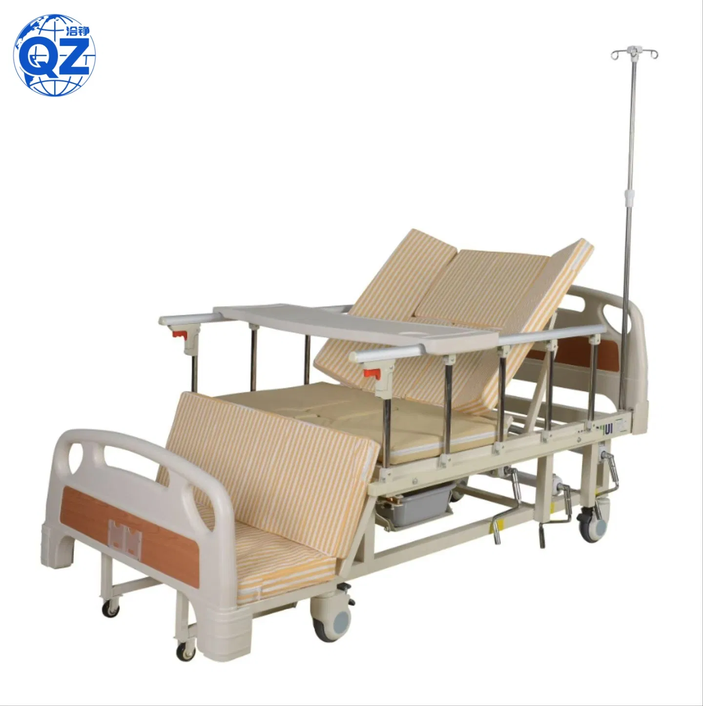 Home Use in Nursing Homes 3 Crank 3 Function Medical Folding Manual Patient Nursing Hospital Bed
