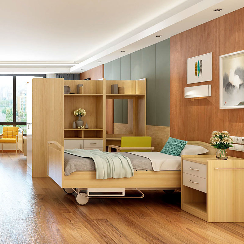 China Medical Health Furniture Factory Design Luxruy Foldable Jiecang Nursing Home Bed