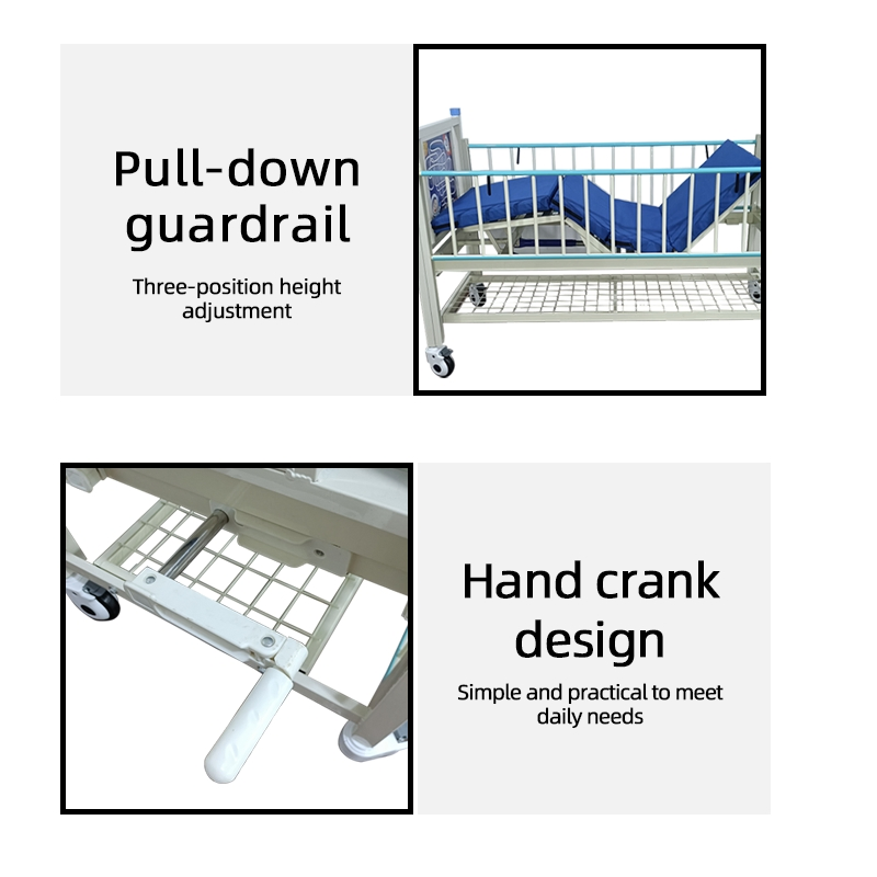 Color Can Choose Steel 2 Cranks 2 Function Adjustable Manual Hospital Children Pediatric Bed