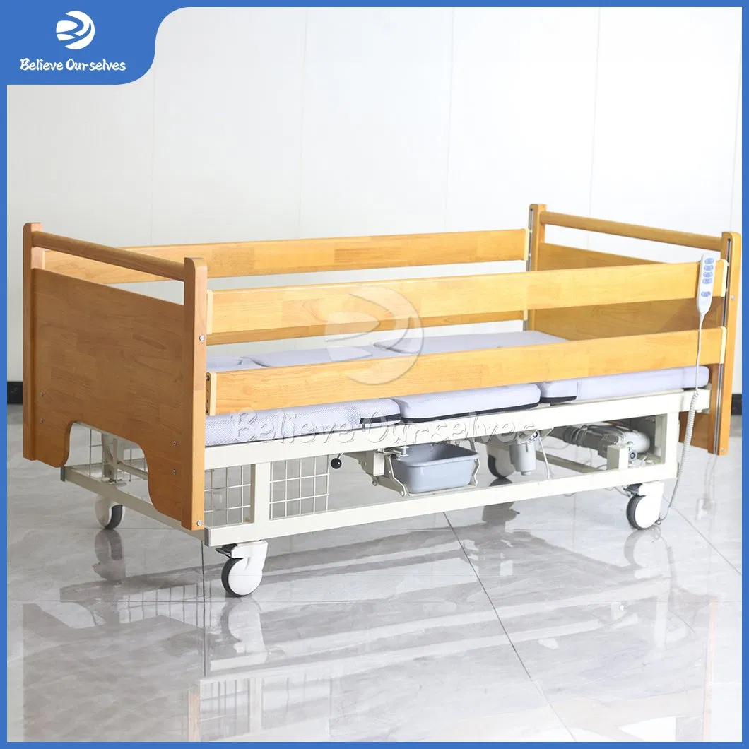 Huaren Home Health Care Device China Fabricators Dh08 Nursing Bed Fully Foldable Home Care Nursing Bed with Toilet