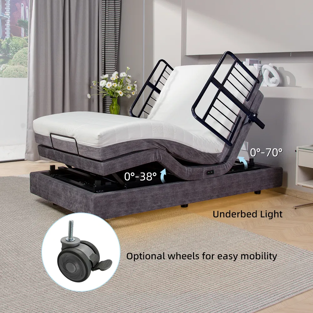 Premium Adjustable Electric Bed with Hilow Base &amp; Remote Control
