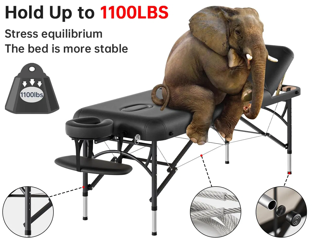 Professional PU Upholstery Treatment Bed for Rehabilitation Therapy