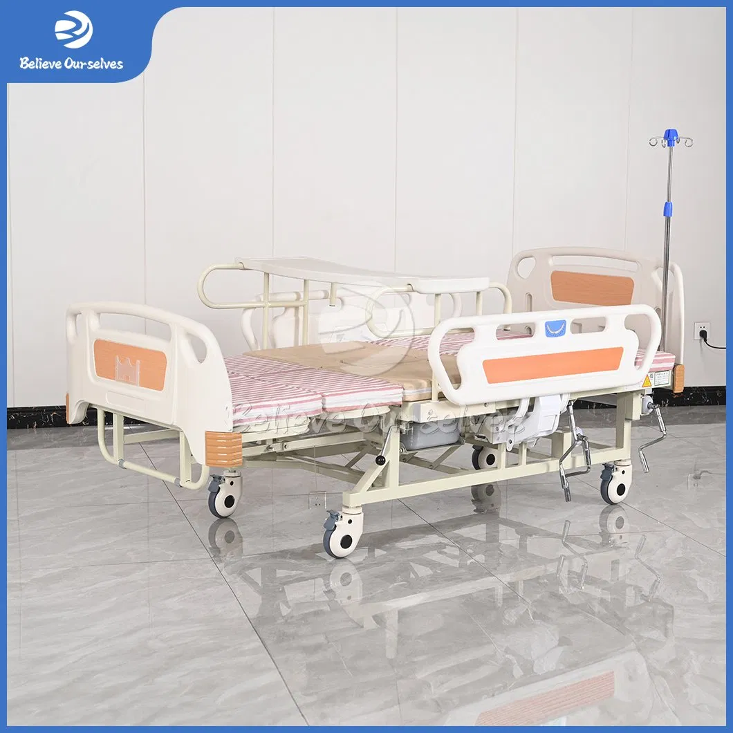 Huaren Steel Hospital Furniture China Fabricators C05s-1 Electric Home Nursing Bed CE ISO Height Adjustable Home Care Nursing Beds for Home