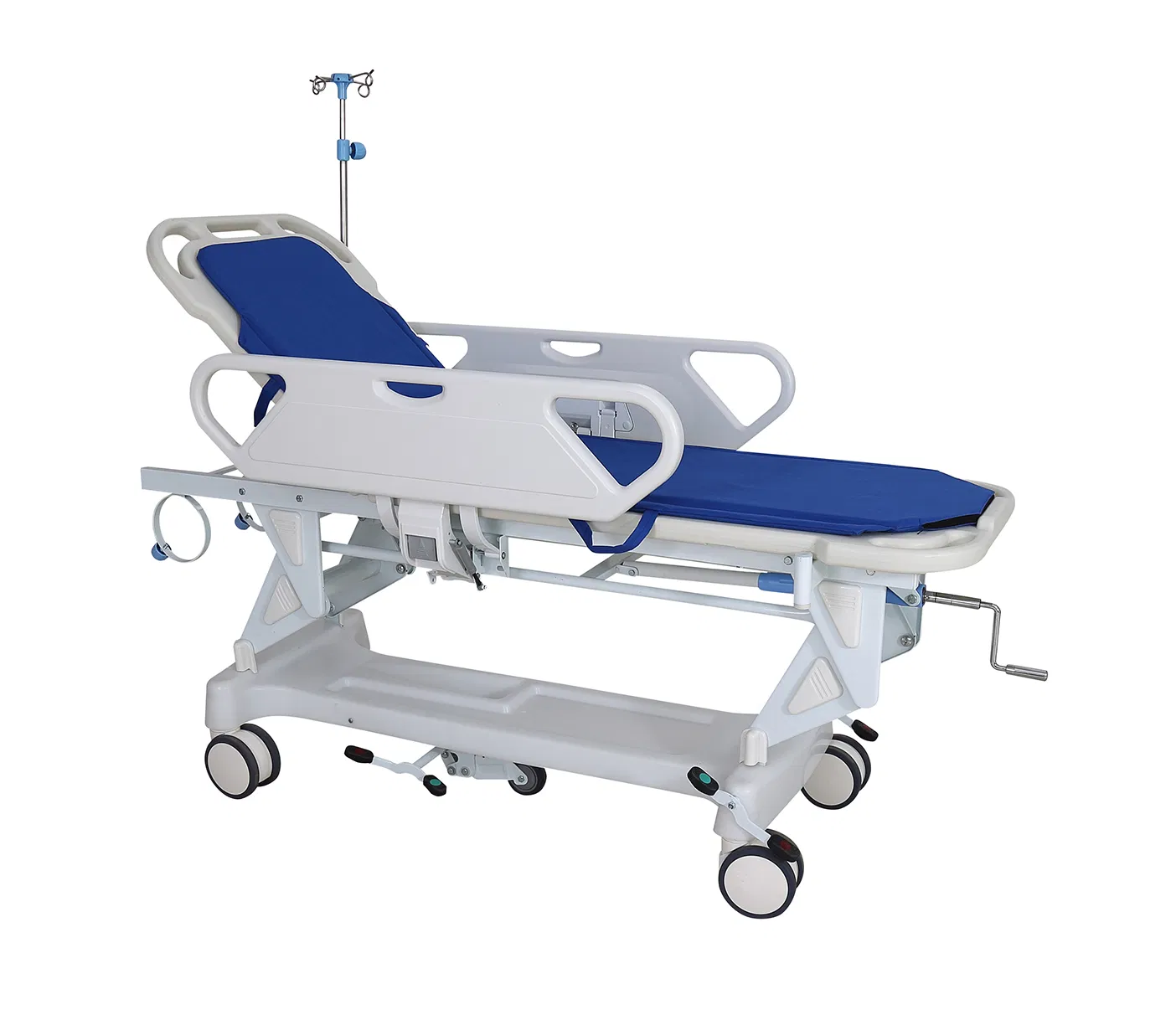 Emergency Treatment Patient Transfer Trolley Medical Folding Adjustable Ambulance Patient Transfer Emergency Bed