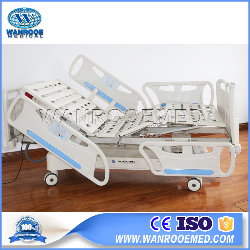 Medical ABS 5-Function ICU Electric Adjustable Hospital ICU Patient Care Bed with Remote Control