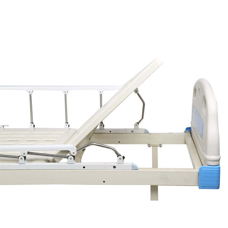 Adjustable Hospital Bed Single Crank Sick Bed Patient Care Home Elderly Medical Bed