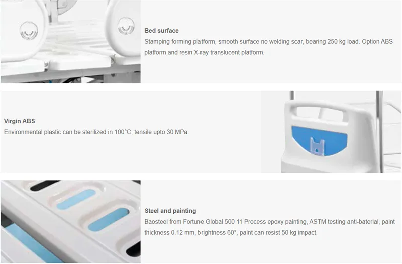 Movable 5 Function Electric Hospital Nursing Traction Orthopedic Bed