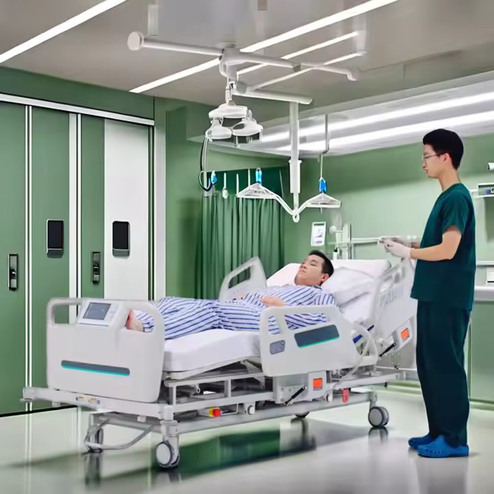 Adjustable Hospital Medical Bed Smart Digital Electric Patient Care Nursing Bed