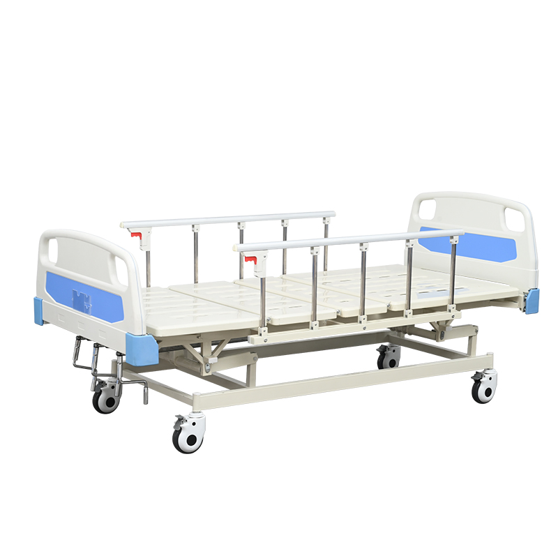 Low-Height Manual Patient Bed with Easy Access for Fall Prevention
