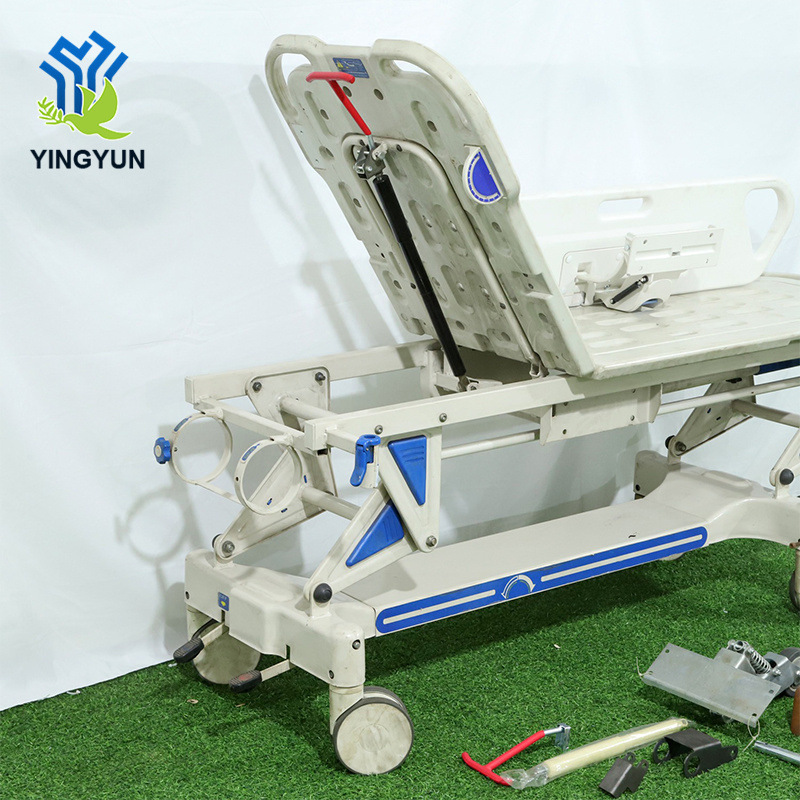 Hospital Nursing Emergency Bed Patient Transfer Stretcher Trolley with Optional Components