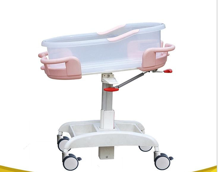 Infant Hospital Crib Plastic Babies Clinic Medical Bed Kids Cart Pediatric Bed with Castors Hospital Ward Cot Children Care Patient Nursing Newborn Bed